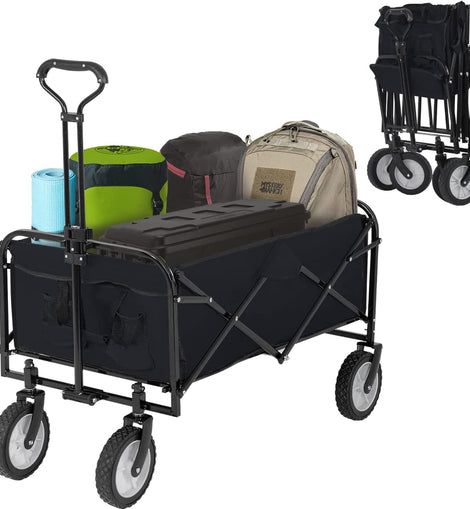 Collapsible Outdoor Utility Wagon Cart Heavy Duty Folding wagon Garden Cart Camping Carts