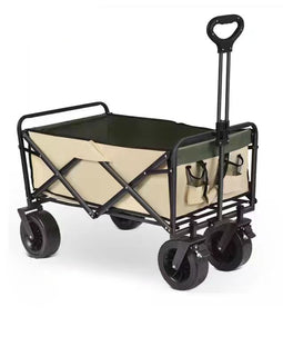 Collapsible Wagon Cart Heavy Duty Folding Cart Garden Portable Hand Cart with Universal Wheels