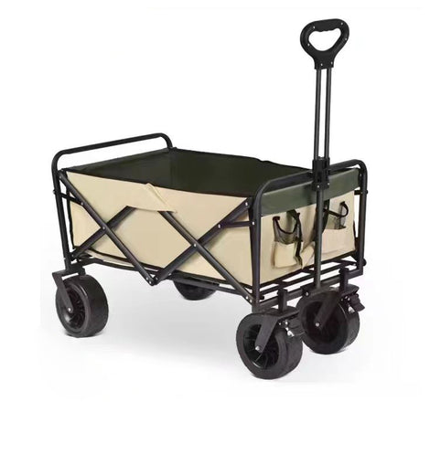Collapsible Wagon Cart Heavy Duty Folding Cart Garden Portable Hand Cart with Universal Wheels