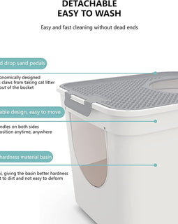 Hot sale fully enclosed cat litter box anti-splashing cat toilet deodorant litter box