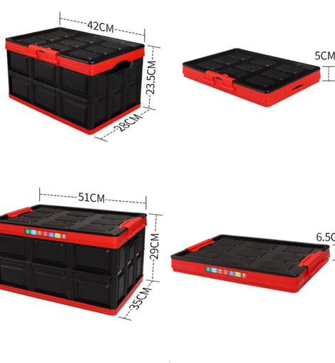 Car Trunk Organizer Storage Box Collapsible Non-Slip Auto Cargo Storage Container Toys Food Storage Bag Camping Pack