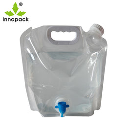 drinking water bag outdoor camping travel water-tap folding plastic