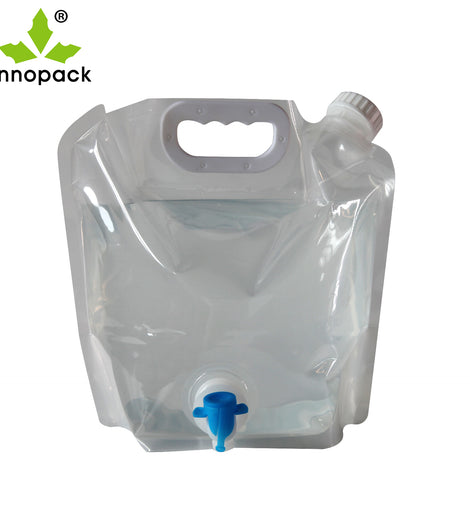 drinking water bag outdoor camping travel water-tap folding plastic