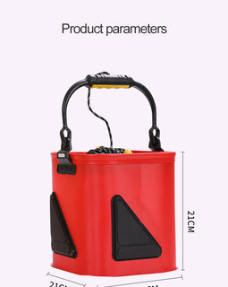 fish bucket with nylon rope thickened EVA foldable small
