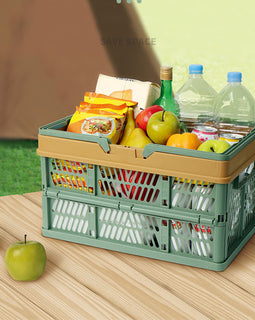 Wholesale Large Capacity PP Plastic Folding Fruit Basket Plastic Foldable Storage Basket