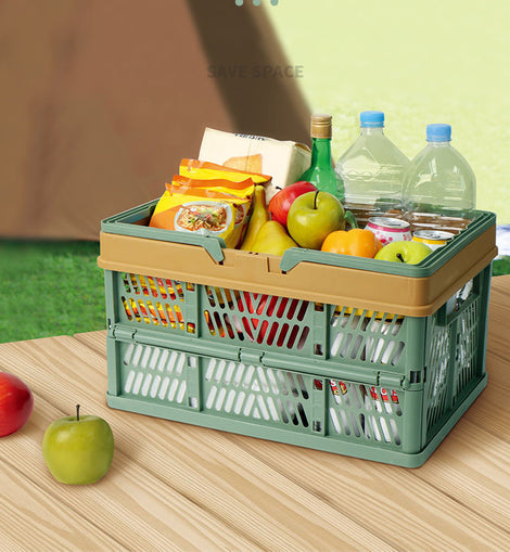 Wholesale Large Capacity PP Plastic Folding Fruit Basket Plastic Foldable Storage Basket