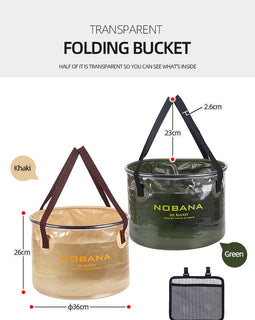 telescopic fishing bucket folding camping bucket self-driving washing bucket