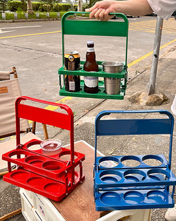 Beer Bottle Carrier Wine Bottle Holder Basket Buckets Coolers Holders Stocked Custom Printed Foldable Plastic 6 Pack