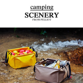 PVC, folding portable camping storage bucket