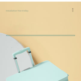 shopping trolley foldable portable pull bar cart large capacity four-wheel