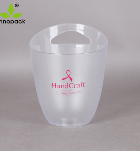 5L Wine Beer Bucket Bottle Drink Cooler Plastic Double Wall Ice Bucket with Custom Logo