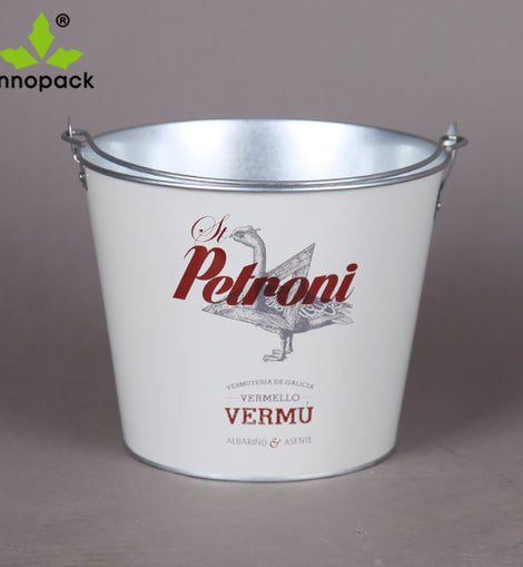 5 Quart Galvanized Metal Ice Bucket