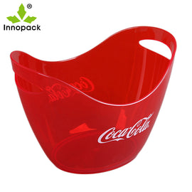 Customized different size color shape bar KTV Oval Ship Shape Wine Champagne acrylic ice bucket