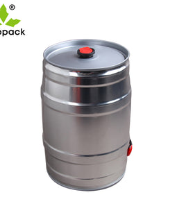 Custom color packaging material 5l mini beer keg with closure and tap Round Empty Beer Keg