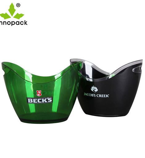 Wholesale Customized Promotion Plastic Beer Wine Ice Bucket Bar Party Whiskey Champagne Bucket